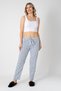 Cotton Thin Breathable Fabric Ribbon Waist Detail Pocketless Women's Pajama Bottoms - 5