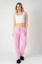 Cotton Thin Breathable Fabric Ribbon Waist Detail Pocketless Women's Pajama Bottoms - 4