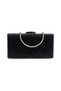 Women's Shiny Thin Heeled Open-Back Stylish Evening Dress and Flat Bag Set - 4