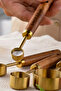 4Pcs Gold Stainless Steel Wooden Handle Measuring Spoon Set Measuring Cup 1.25ml 2.5ml 5ml 15ml - 6