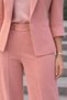 Loose Trousers with Bronchial Detail, Three-Quarter Sleeves, Crepe Double Suit - 4