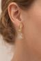 Baguette Stone Dangle Hoop Earrings – Golden Yellow - 3