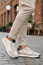 White Lace-Up Lightweight Men's Casual Shoes 26Y516 m