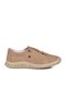 Beige Nubuck Genuine Leather Orthopedic Women's Casual Shoes 5605 Z - 4