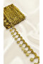 Gold-Yellow Sequined Bead Ribbon, 1 Meter – Shiny Sequined Ribbon for Crafts, Hobbies, and Decor