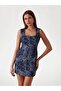 Jacquard denim mini dress - 2
