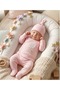 Pink Patterned Summer 3-Piece Baby Hospital Discharge Set, 100% Cotton - 2