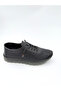 Women's Black Inner Outer 100% Genuine Leather Laser Printed Perforated Rubber Laced Comfort Shoes Vdz03019 - 3