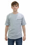 Boy's No Fakers Text Patterned Gray Color Short Sleeve T-Shirt