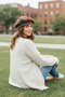 Knitted Bohemian Motif Color Gradient and Shimmering Painter's Beret, Hat - 4
