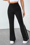 New Season Women's High Waist Side Stripe Detailed Long Wide Leg Diver Leggings - 3
