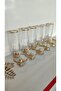 Coffee Side Table for 6 People, Tr Single Coffee Side Table with a Turkish Delight Holder and a Water Cup Holder.
