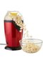 Electric Hot Air Popcorn Maker - 1200W Oil-Free Healthy Popcorn Popper Machine for Home (Red)