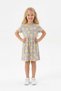 Bunnyhopp Lemon Patterned Short Sleeve Girls Dress - 100% Cotton Gray Summer Dress - 5