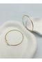 Classic Hoop Style Women's Earrings with Silver and Gold Color Options (4 cm) - 2