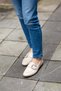 26484214 Eren Shoes&Bag Genuine Leather Stone Buckle Soft Casual Women's Ballerina Shoes Beige - 4