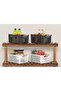 6-Piece Slim Covered Basket Multi-Purpose Cabinet Organizer Box with Handles Bathroom Kitchen Organizer Crisper