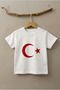 Children's T-Shirt with Moon and Star Print, Special for National Holidays, Compatible for April 23 and October 29