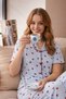 Strawberry Blue Berlin Pajama Set – Soft Fabric - 4