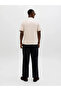 Beige Ribbed Knit Polo - 3