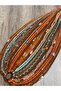 Rasta Mix African Knitted Buckle 35 Pieces - Copper & Orange & Water Green - 3