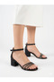 Young Girls' Black Colored Comfortable Square-Heeled Stone-Embellished Stylish Dress Shoes - 2