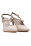 Women's Leather Heeled Stiletto Shoes 26Y 26461126Y Beige - 5