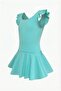 Girl's Ruffle Detailed Turquoise Skirted Dress Swimsuit - 2