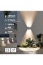 Solar Wall Lights - Outdoor Solar Fence Lights with Up & Down Sconces for Yard, Garden, Ga - 4