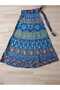 Ethnic, Bohemian, 100% Cotton, Organic Dye, Long, Wrap (Wrapped) Skirt - 4