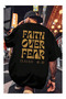 تيشيرت رجالي كبير الحجم مطبوع عليه Fear