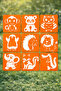 Cute Animals Coloring Template Set – 9-Piece Educational Toy - 4