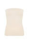 Women's Stone Color Sleeveless Fitted Tank Top