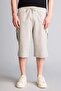 Slim Fit Slim Fit Basic Plain Capri Shorts with Cargo Pockets T4693Az26Sm - 3