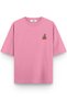 Women's / Men's Semi-Oversize T-Shirt Cat Back Print Stone Color T-Shirt 1352 - 2