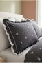 Elora 100% Cotton Double Color Ruffled and Floral Embroidered 6 Piece Double Luxury Duvet Cover Set - 5