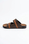 Men's Double-Strapped Daily Slippers with Velcro, Comfortable Sole, Lightweight Sole, Summer Modern Comfortable Slippers - 3
