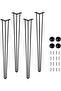4Pcs Set Black Hairpin Furniture Legs, 40" Metal Table Legs with Rubber Floor Protectors for