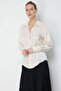 Fabric Patterned Polo Collar Shirt - 3