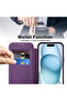 Husa pentru iPhone 15 Plus, Techsuit, PU, Mov - 5