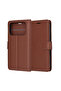 Case for iPhone 17 Pro, Leather Folio, shockproof, brown - 6