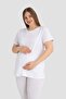 Cotton Short Sleeve Maternity T-Shirt White 3-Pack – Soft and Comfortable Maternity Wear - 3