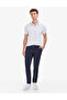 White Slim Fit 100% Cotton Non-Curling Buttoned Polo Collar Basic T-Shirt 50325323-Vr013 - 4