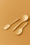 Silicone 3 Piece Heat Resistant Cream Food Serving and Prep Set - 2