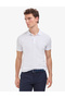 White Slim Fit 100% Cotton Non-Curling Buttoned Polo Collar Basic T-Shirt 50325323-Vr013 - 3