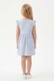 Girl's Daisy Patterned Dress 100% Cotton Single Jersey Fabric Waist Gathered Summer Dress - 2