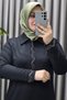 Women's Clothing Plus Size Bsn Printed Dress with Stones on the Collar and Sleeves - 5