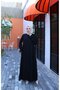 Half Sleeve Umrah Set Black Hnt7050 - 2