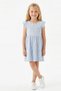 Girl's Daisy Patterned Dress 100% Cotton Single Jersey Fabric Waist Gathered Summer Dress - 7