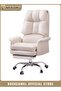 Ergonomic Computer Chair with Foldable Footrest, Large Angle Reclining Chair
